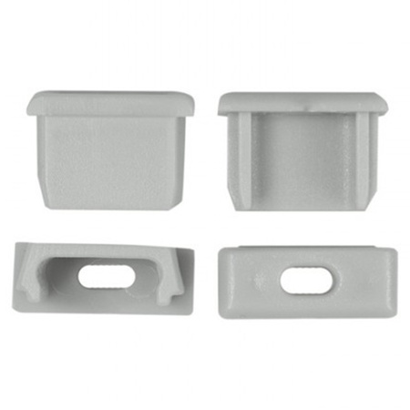 Hliníkový profil LED pro povrchovou montáž Eloxovaný 2m s mléčným stínítkem pro LED pásky + koncovky Ecolight série N