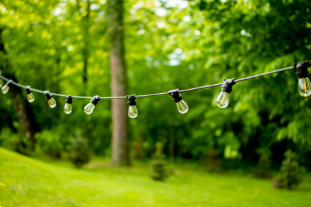 Venkovní zahradní girlanda světelný řetěz 20m 20xE27 LED 1.3W