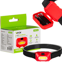 Bateriový červený světlomet COB IP44 150lm VA0118 Vayox