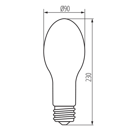 LED žárovka E40 36W = 327W 6000lm Neutral Clear XLED Filament Kanlux