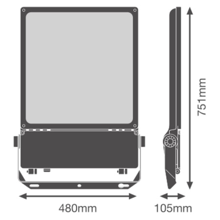 LED reflektor Venkovní reflektor 36W 52500lm 4000K IP66 Bílý reflektor Ledvance