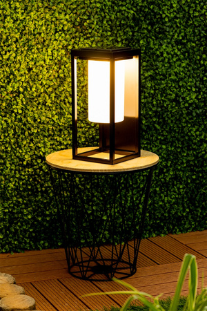 LED venkovní solární lampa zahradní stojící 3000K IP44 28.5cm soumrakový senzor