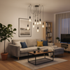 8x E27 Závěsná stropní lampa, Pavouk ARANE LUMILED