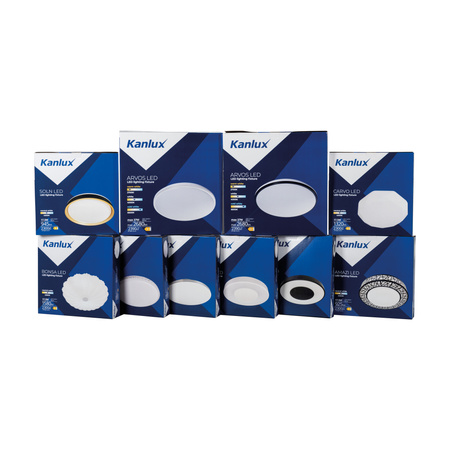 Plafond LED stropní panel Svítidlo pro povrchovou montáž 17,5W 945lm 4000K Neutral 120° Round White Gold Soln Kanlux