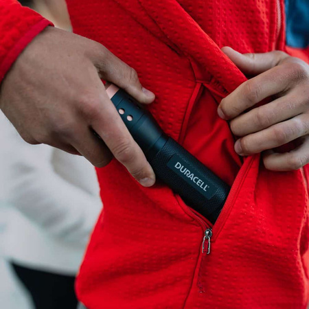 Hliníková LED svítilna ruční výkonná taktická baterie 3xAAA 550lm 3 režimy DURACELL