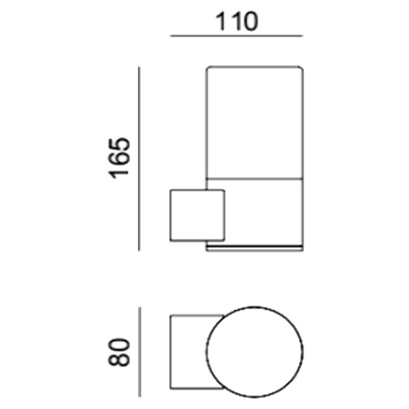 Zahradní lampa LED nástěnná lampa DENVER E27 IP44 16.5cm kulaté