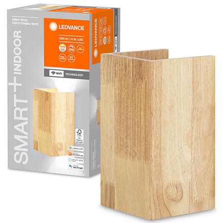 Nástěnné svítidlo SMART+ WIFI Chytré nástěnné svítidlo 12W ORBIS SWAN WOOD LEDVANCE