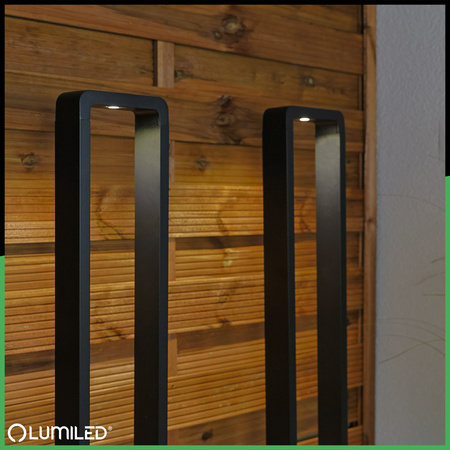 Venkovní zahradní lampa 10W, LED sloupek 80cm ERICA LUMILED