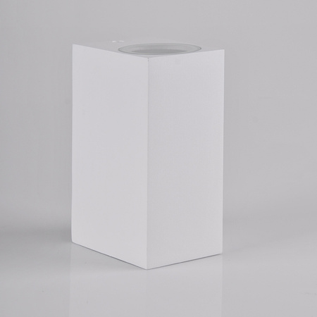 Venkovní nástěnné svítidlo shora dolů s LED 2x GU10 BOSTON GOLDLUX (Polux) ALUMINIUM White