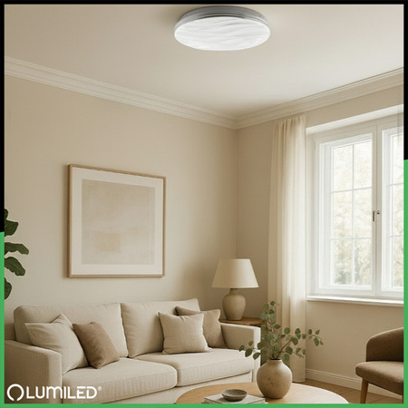 Plafond LED světlo pro povrchovou montáž VIRTUS2 72W IP44 CCT White Round 50cm + LUMILED PILOT