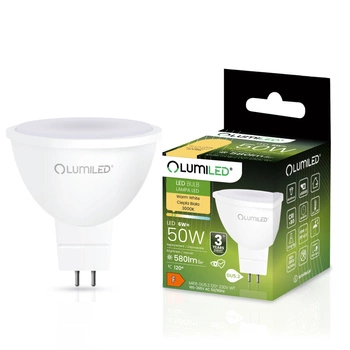 Žárovka LED GU5.3, MR16 6W = 50W 580lm 3000K Teplá bílá 120° LUMILED