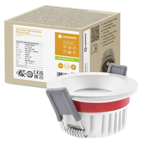 LED panelové bodové svítidlo 8W 720lm 4000K Neutrální stmívatelná bílá síťovina s požární odolností Ledvance