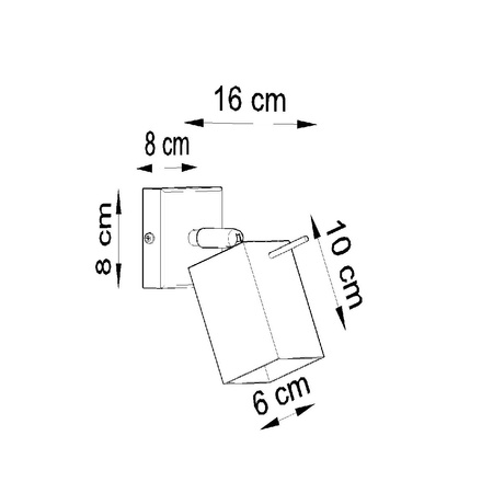 Nástěnné svítidlo MERIDA GU10 s reflektorem Pohyblivé Minimalistické černé SOLLUX