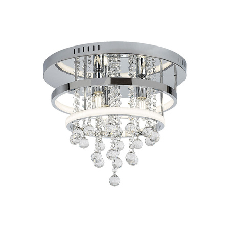 Plafond LED stropní svítidlo Povrchové nástěnné svítidlo 32W stmívatelné chrom Classic Pallas Rabalux