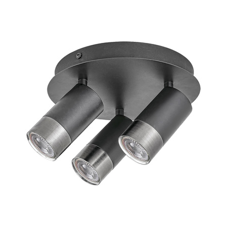 Bodové stropní svítidlo 3x GU10 černé Minimalistické Zircon Rabalux