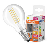 LED žárovka E14 P45 CL 6,5W = 60W 806lm 2700K Warm 320° Filament Stmívatelná OSRAM SUPER STAR