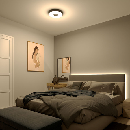 Stropní svítidlo LED Plafond 24W 2700lm 2700K SceneSwitch Black Coiner Philips