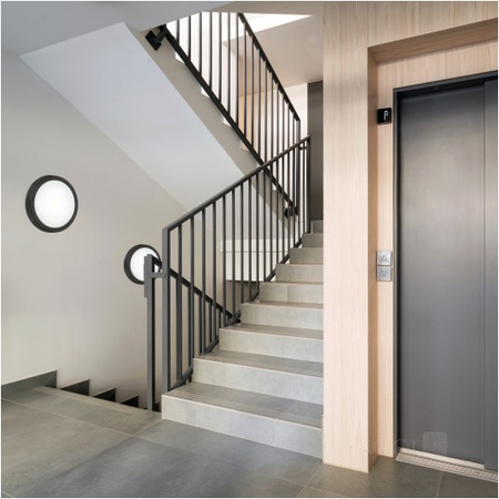 LED stropní svítidlo do koupelny Povrchová montáž 24W 2280lm 4000K 120° černá IP65 Nairos Kobi