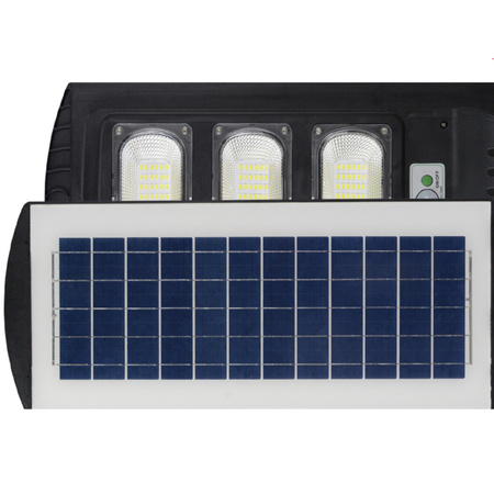 Reflektor LED 200-1000lm 6000K IP65 10W Solar Black se senzorem pohybu a soumraku + dálkové ovládání STREET-9 GOLDLUX (Polux)