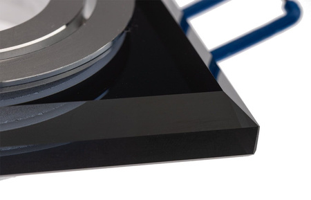 Skleněné Halogenové svítidlo, Nastavitelná Čtvercová Černá ARIAN + LED GU10 6W 4000K LUMILED