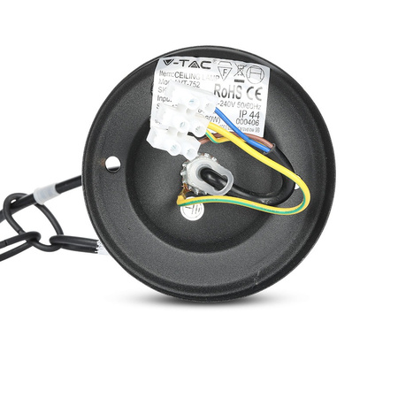 E27 Závěsná zahradní lampa na řetízku Matně černá VT-752 V-TAC