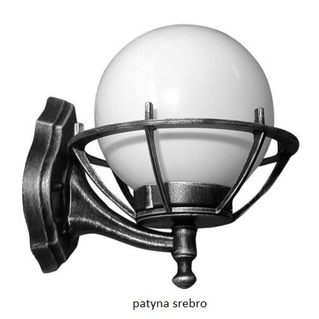 Venkovní zahradní fasádní svítidlo LED NÁSTĚNNÉ SVÍTIDLO Koule s košem 200 K 3012/1/KPO E27 Su-Ma