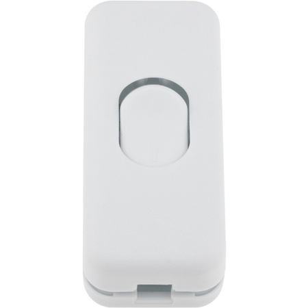 Přepínač vypínač kolébkový na kabelu, Bílá LUMILED