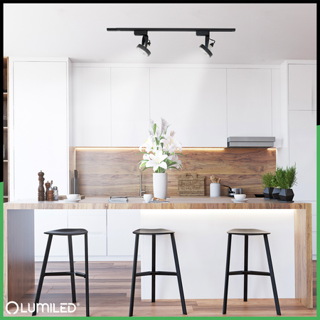 GU10 ES111 Black VICTUS jednofázové světlo pro přípojnice Lumiled