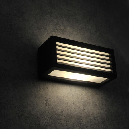 Zahradní lampa Nástěnná lampa OSAKA E27 IP54 Black GOLDLUX (Polux)