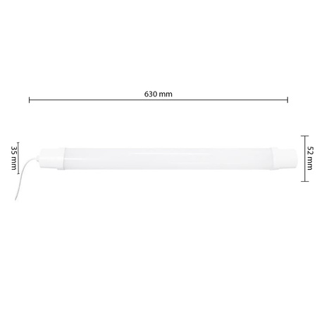 Lineární svítidlo LED 18W 1820lm 6500K studená 120° bílá IP65 Masterled