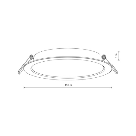 LED zapuštěné stropní svítidlo 18W 1800lm 4000K neutrální bílá MYKONOS 10543 Nowodvorski