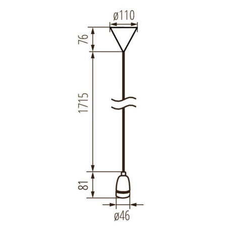 Závěsná lampa ZWIS. keramický držák šňůry. 1xE27 White Tokia PW/B Kanlux