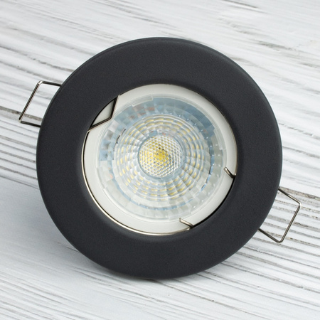 Halogenová Podhledové svítidlo GU10, MR16 Stálá Kulatá Grafitový Plech LUMILED