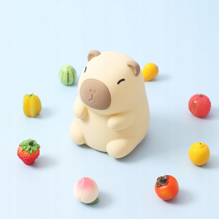 LED dětské dekorativní noční světlo Capybara 2,5W 18lm 3000K teplá bílá RGB 360° Brown Masterled