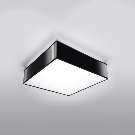 Svítidlo pro povrchovou montáž HORUS 2xE27 Plafond Square 35cm Moderní černobílé SOLLUX