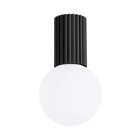 Stropní svítidlo pro povrchovou montáž do koupelny G9 Round Black Modern Matte IP44 Halo Sollux