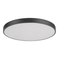 Plafond LED stropní světlo Povrchová montáž 60W 5000lm 3000-6000K CCT Stmívatelné Dálkové ovládání Časovač Černá Moderní Tesia Rabalux