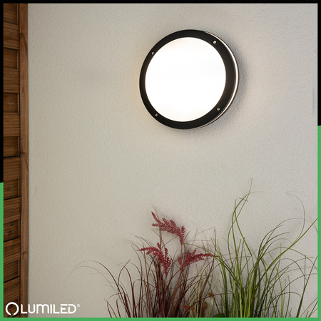 Zahradní nástěnná lampa 2x E27, kulaté LARIS LUMILED