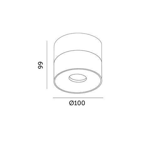 Stropní svítidlo LED 10,5W 680lm 3000K Warm Dimmable CRI90 Black Lahti Kobi