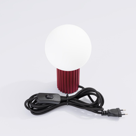 Stolní stolní lampa G9 Round Maroon Modern Matte Halo Sollux