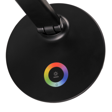 Stolní lampa LED 7W 450lm 4000K Neutrální RGB 120° Černá Stmívatelná Neptun Sanico Goldlux