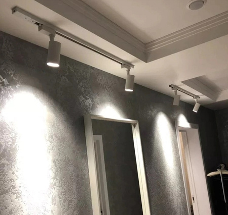 Černá třífázová hliníková přípojnice pro kolejová bodová světla 200 cm