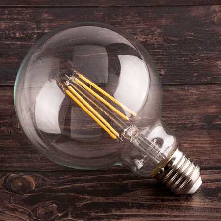 Dekorativní LED žárovka E27 G125 7W = 60W 806lm 3000K teplá bílá 360° Filament LUMILED globe