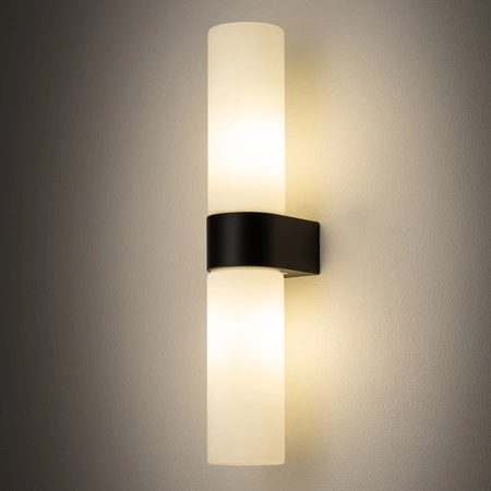 Nástěnné svítidlo Povrchová montáž 2x G9 Černá Vodotěsná Koupelna IP44 Moderní NATALIE 10728 Novodvorski