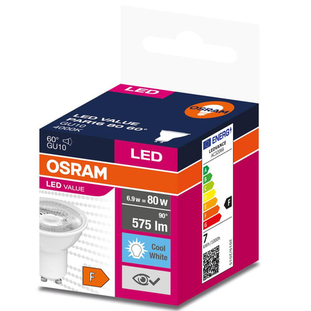 GU10 LED žárovka 6.9W = 80W 575lm 4000K 60° OSRAM Hodnota