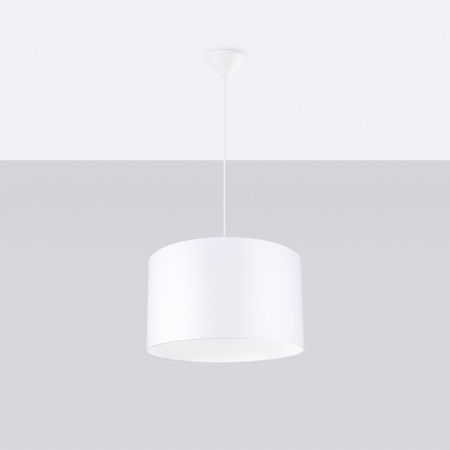 NOVA 40 E27 Bílá minimalistická závěsná lampa SOLLUX