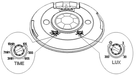 Infračervený PIR pohybový senzor 360° IP20 BÍLÁ povrchová montáž na stropní stěnu nastavitelná V-TAC