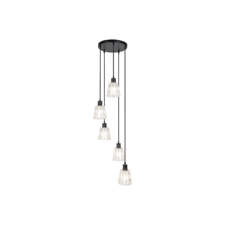 Stropní závěsné svítidlo 5 x E27 Black Classic Jarina Rabalux