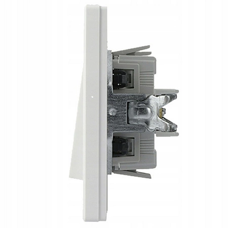 Roletový spínač s rámečkem. dvojitý Asfora. bílý