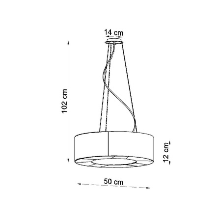 SATURNO SLIM LED závěsné svítidlo 5xE27 Lustr 50cm bílý SOLLUX